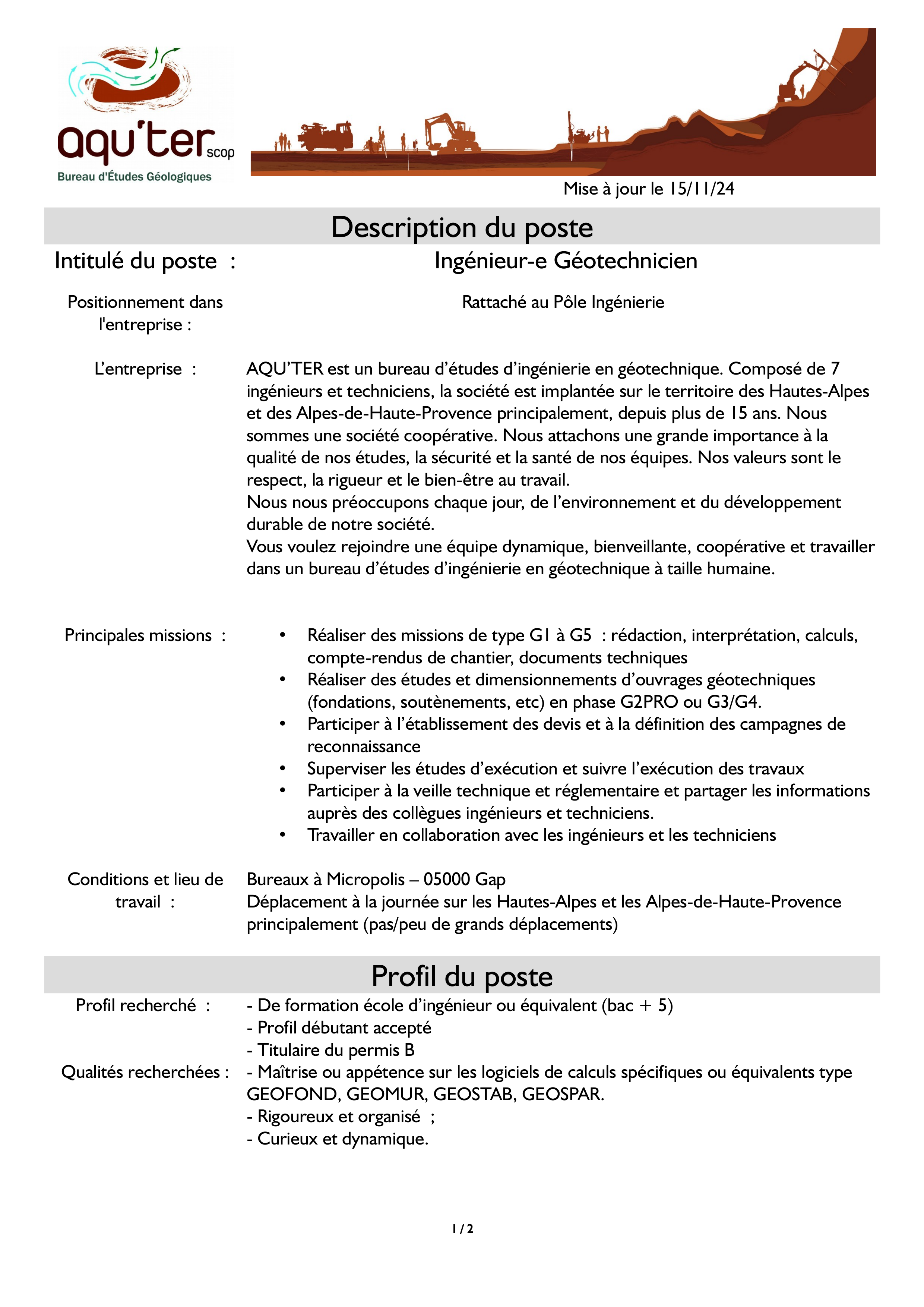 fiche de poste 1